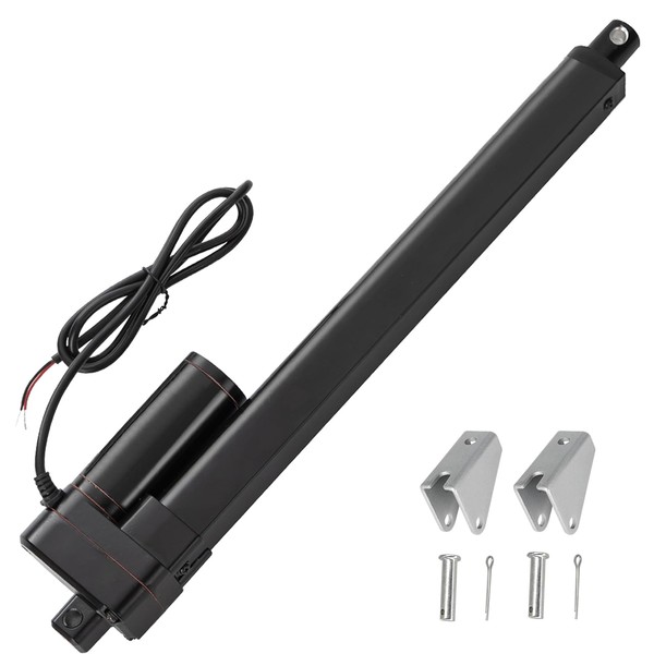 JQDML 10 Inch Stroke Linear Actuator 12V Heavy Duty 440lbs/2000N