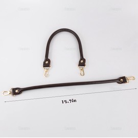 AUEAR, Paquete de 2 correas de repuesto de piel para bolso de hombro, color café oscuro