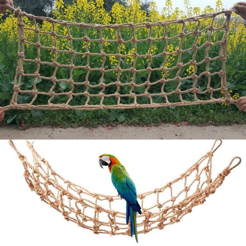 1PCS Hemp Rope, Climbing Net Hanging Swing large parrot climbing