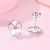 Silver Stud Earrings for Women Girls, Silver Flower Stud Earrings