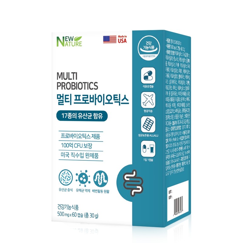 New Nature Korea Multi23 Probiotics 500mg x 60 capsules /