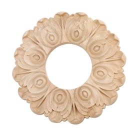 Antrader Ceiling Medallion,Wood Ceiling Cover Home Lighting Ceiling Medallions Ring Ceiling Fan Medallion for Light Fixtures and Ceiling Fans,3.1" ID x 7.9" OD
