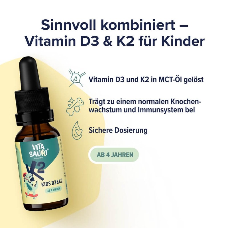 Vitasauri Kids D3 & K2 ab 4 Jahren - Vitamin