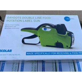 DayDots Ecolab 12020-01-00 Double Line Food Rotation Label Gun - Receiving Prep