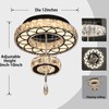 Flashing God Dia 12" Crystal Mini Chandelier Crystal Black Ceiling