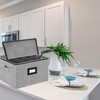 VERONLY Stemware Storage Cases,Quilted Wine glass Storage Boxes with Divider-China