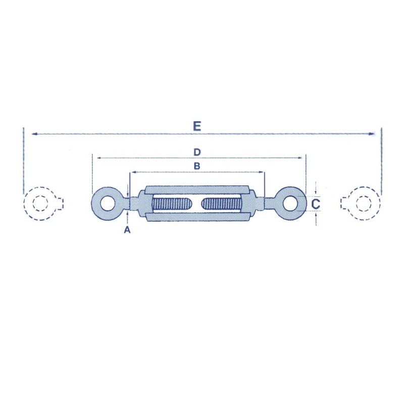 x4 M8 Eye to Eye Straining Screw Turnbuckle