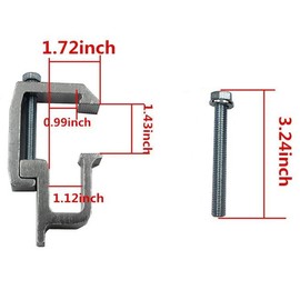 iFJF Mounting Clamps Truck Caps Camper Shell Powder-Coated Replacement for Chevy Silverado Sierra 1500 2500 3500, Dakota Ram 1500 2500 3500, F150 F250 Set of 4 (silver)