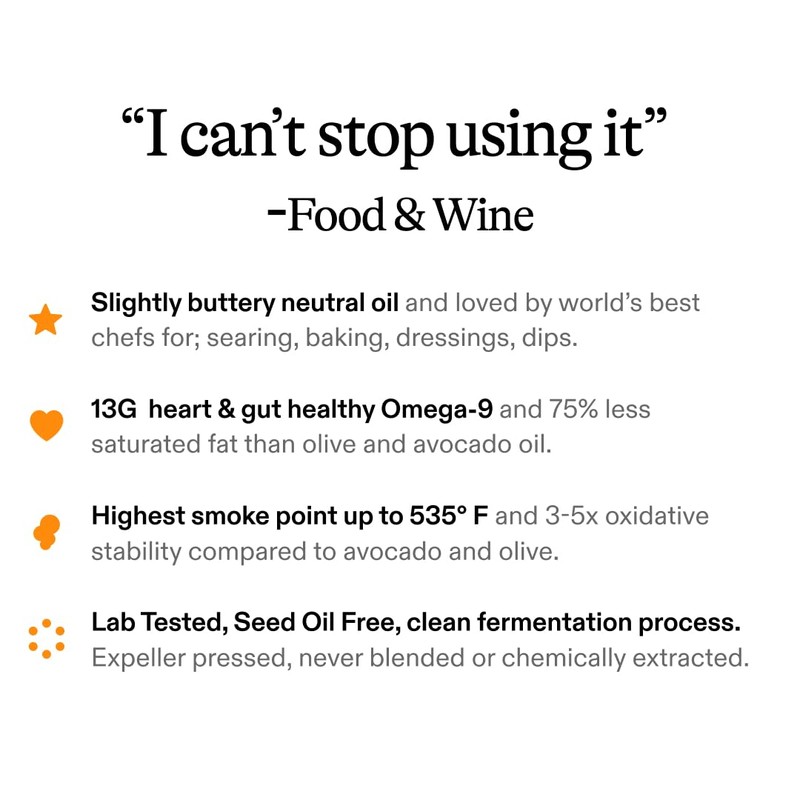 Algae Cooking Club Chef-Grade 100% Algae Cooking Oil - High