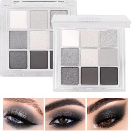 9 Colors Eye Shadow Matte Eye Makeup Waterproof High Color Glitter Fade Resistant High Adhesion Eye Palette Gift (CV305 Black)