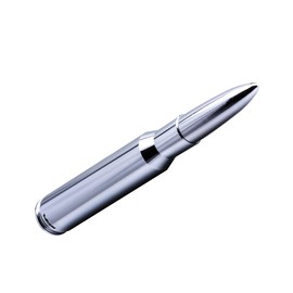 VMS RACING 50 Cal Caliber CHROME CHROME TIP BULLET ANTENNA in Heavy Gauge CNC Machined Billet Aluminum Short Compatible with Ford Raptor F-150 10-21 2010-2021