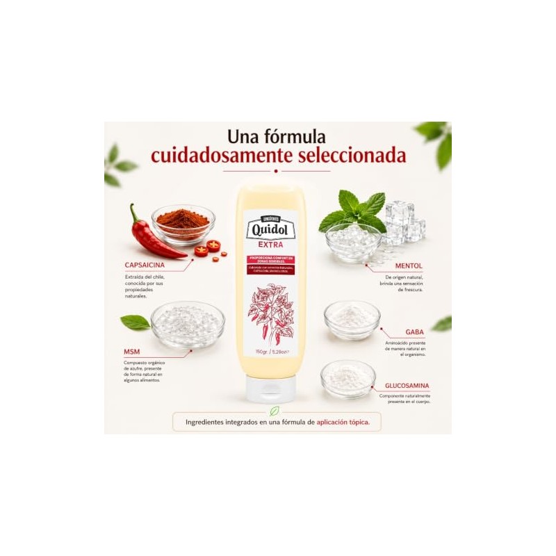 Quidol Extra 150gr | Cuidado Corporal Tópico con Capsaicína y