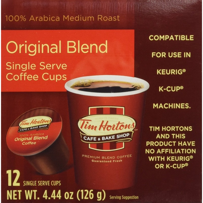 Tim Hortons Original Blend, Medium Roast Coffee, Single-Serve K-Cup Pods