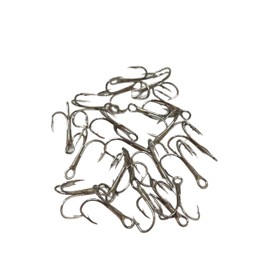 Eagle Claw 375 Treble Hook 2X Strong Nickel Finished Treble Hook Sizes #2, #4, #6 & #8 in Both 50 and 25 Packs (375 Treble Nickel #6-25 Pack)