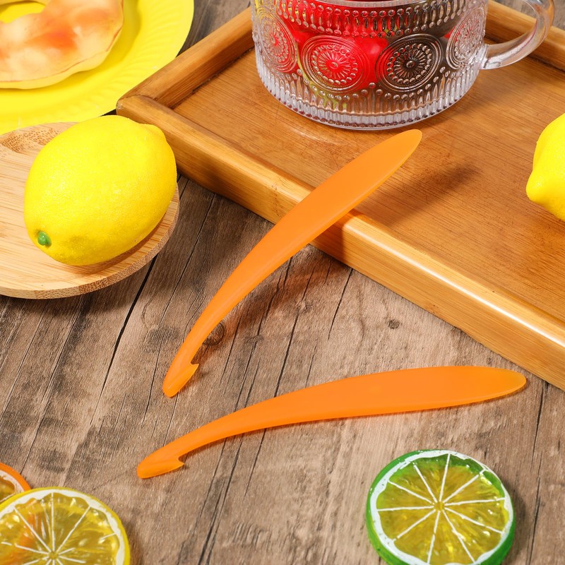oruola 2pcs Orange Peeler Tool,Plastic Orange Peeler,Long-Handle Speed Peeler,Durable and
