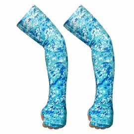 3 Pairs Cooling Arm Sleeves Cover UV Sun Protection Outdoor Sports For Men Women Camouflage Unisex - color: Blue-Digital