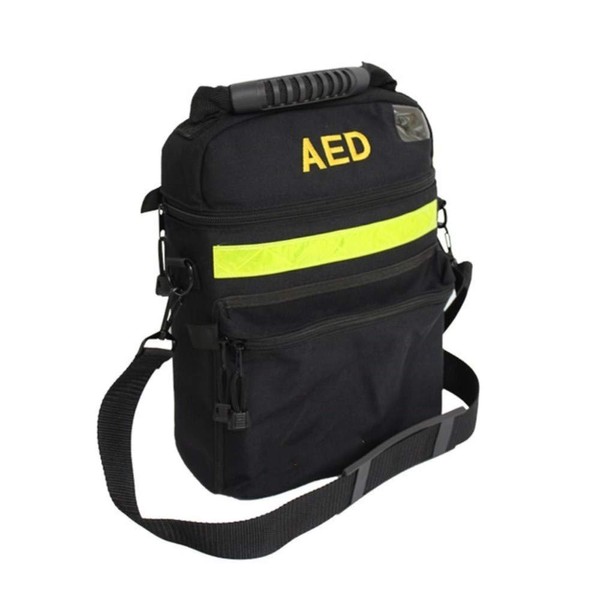Jipemtra First Aid Bag AED Medical Bag 1st Aid Bag Empty Rescue Defibrillator Bag First Responder Bag for Emergency Critical Healthcare Protection (Bag Only) (Black)