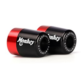 Mokiton Handlebar Bar Ends Hand Grips Plug Caps Compatible with Honda Monkey 125M 125MA 2019-2023 2024 2025 | Motorcycle Balance Pad z125m z125ma Monkey 125 Accessories (red)