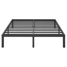 Cieemine 10 Inch California King Bed Frame, Platform Metal Bed Frame Cal King Size Heavy Duty Steel Slat Mattress Foundation, No Box Spring Needed, Easy Assembly, Noise-Free, Black