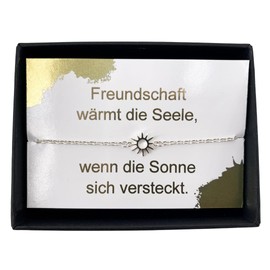 NataschaWoge® Gift Minimalist Sun Best Friend Bracelet Friendship Bracelet Friendship Gold Silver Spiritual Jewellery Sun Hollow Birthday Bracelet Gift Idea, Metal