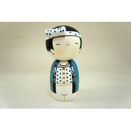 日本のお土産にも人気 【日本製】 民芸品 工芸品 卯三郎作 こけし ワッショイ（男） No-4-19