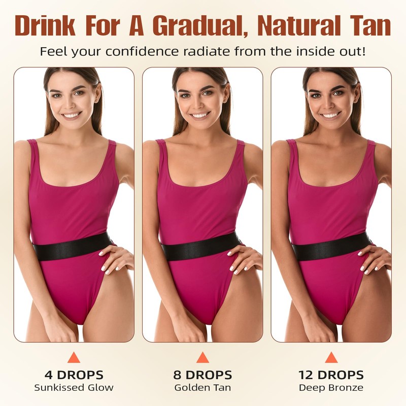 Tanning Drops To Drink,Drinkable Sunless Tanning Drops - Oral Drink