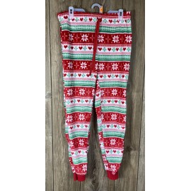 Secret Treasures Womens Red Green White Heart Christmas Pajama Pants M 8 10