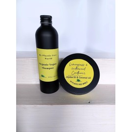 Lemongrass And Cedarwood Essential Oils Shampoo, Vegan, Plastic Free, Suitable For All Hair Types