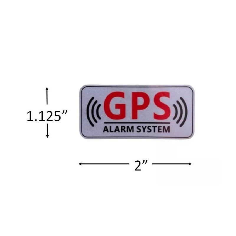 Unbranded Vehicle GPS + Car Alarm System Warning Stickers /