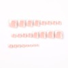 Clataly 24 Pieces Square Crystal Flowers Fake Nails Polished Toe