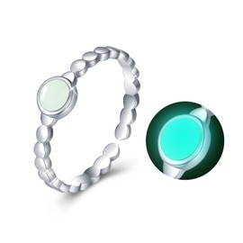 CUOKA MIRACLE Turquoise Ring for Women 925 Sterling Silver Rings Adjustable Open Ring for Girlfriend Mother Birthday Anniversary Promise Turquoise Jewelry