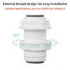 Qrity 1 Set Bulkhead Fitting, Water Filter Fitting, 1/4 Inch