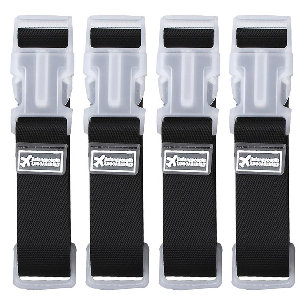 Add a Bag Luggage Straps, 4PCS Heavy Duty Adjustable Suitcase