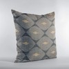 Plutus Brands Blue Plutus Cubes Diamond Luxury Throw Pillow 16