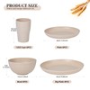24 - Piece Wheat Straw Dinnerware Set - Plates and