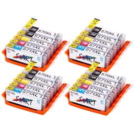 Start, Replacement Cartridges XL with Chip Compatible with Canon PGI-570, CLI-571 (15) 20 Cartridges