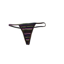 Victoria's Secret Pink Cotton V-String Panty/Underwear Multicolor/Stripe New
