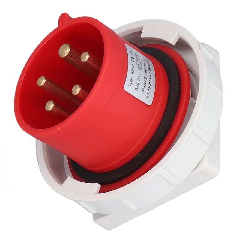 Industrial Socket IP67 Waterproof Aviation Connector 3P+N+E 32A AC 220380V