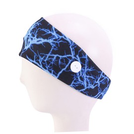 Beavorty 5pcs Cotton Headband Set with Button for Yoga and Outdoor Sports Featuring Flag Geometry Sawtooth and Flash Patterns Comfortable and Sweat Absorbent for Women