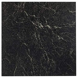 Better Home Achim-NexusTile-20PK-409 Black with White Vein Marble Roman Palace Collection 20 Pack of 12 x 12" Self Adhesive High Gloss (No Wax) Finish 1.2mm Thick Vinyl Tiles