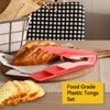 3PCS Serving Tongs Plastic Kitchen Tongs Reusable Non-Stick Party Essential