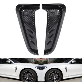 Fumezu Car Dummy Duct, Hood Duct, Protects Vehicle Body Surfaces, Accessories, Aero Duct, Side Dummy Duct, Carbon Fiber, ABS, For Automobiles, Light Vehicles, General Purpose, 2 Pieces, Black