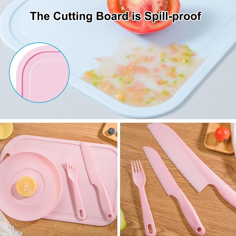 Kindermesser 5-teiliges Kinder Messer Sicherheit Küchenmesser Set zum Schneiden Kochen