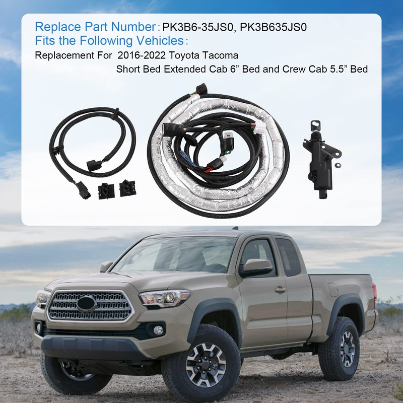 DICMIC Power Tailgate Bed Remote Lock Assembly Kit Compatible with
