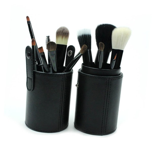 Baluue Makeup Pu Barrel Storage Large Capacity Makeup Brush Organizer