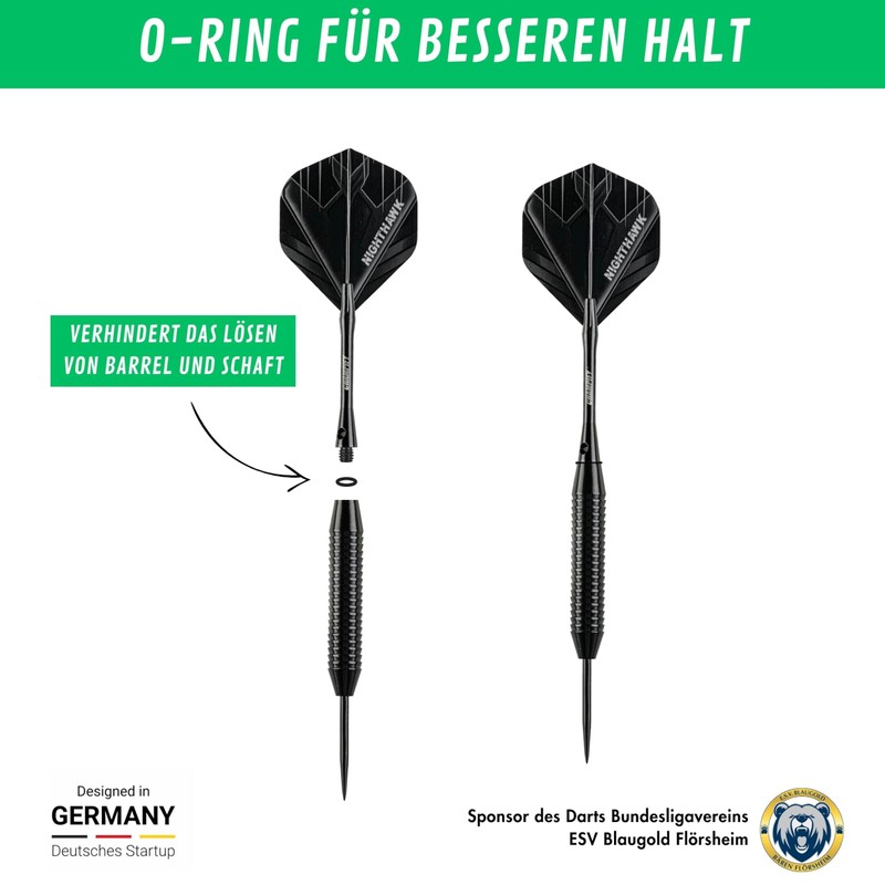 Champify *NEW 23g Brass Darts Set "Nighthawk" with Steel Tip