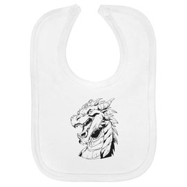 Azeeda 'Dragon Portrait' Soft Cotton Baby Bib (BI00064658)
