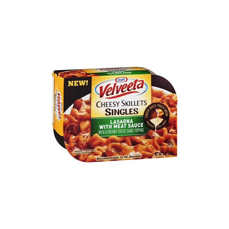 Kraft Velveeta Lasagna with Meat Sauce Cheesy Skillets Singles Microwave