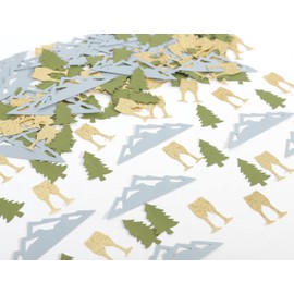 Camping-Dekoration für Junggesellinnenabschiede – Konfetti, Campingtisch, Glitzer-Konfetti, Waldwandern, Brautparty, Dekoration für die letzte Spur vor dem Schleier
