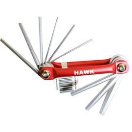 ARTESIA TOOL 9 Piece Hex Key Set | Includes Key Sizes: 1/16" (0.16 cm) to 1/4" (0.64 cm) | Red Anodized Frame | Handy Tool For Assembling Furniture, Loosening & Tightening Bolts, Auto Bike Repairs